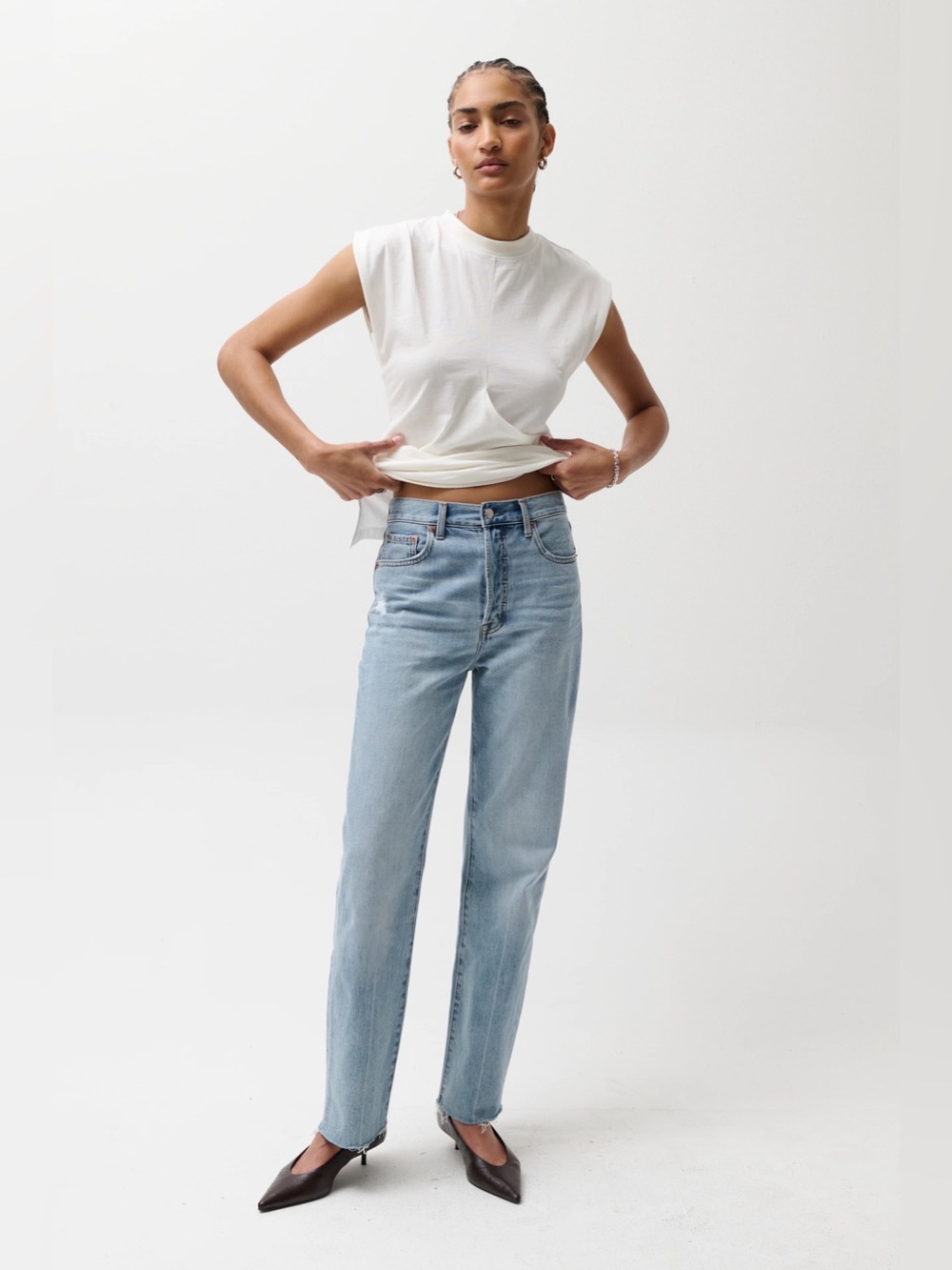 Pistola Cassie Super High Rise Straight Jeans